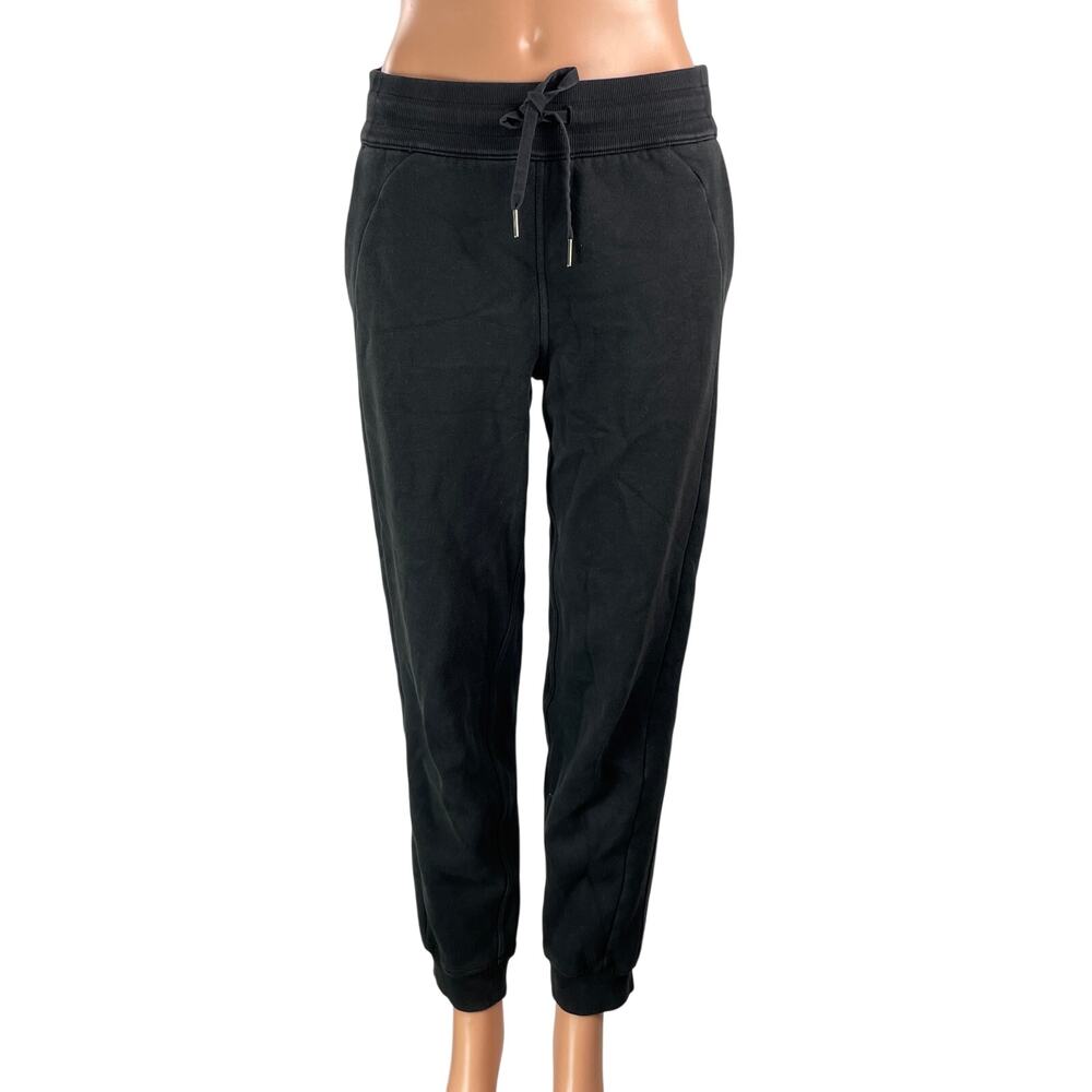 Lululemon Women's Black Drawstring High Rise Athletic Jogger Sweat Pants Size 6